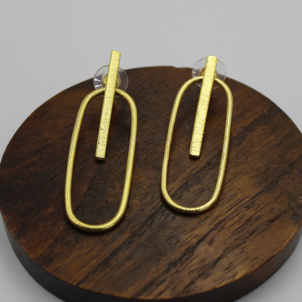 Pendientes MODIGLIANI bañado en oro - Diseño con carácter