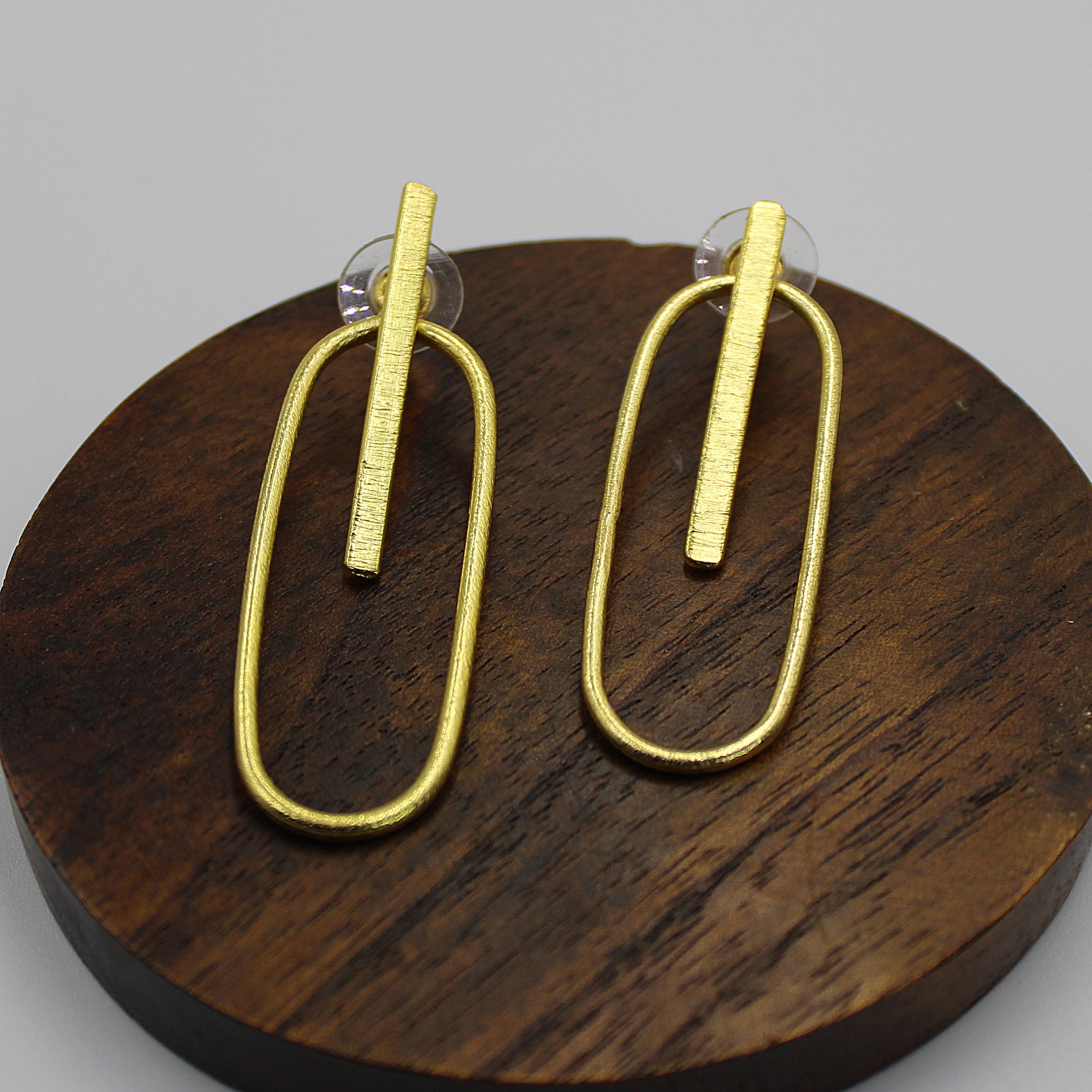 Pendientes MODIGLIANI bañado en oro - Diseño con carácter