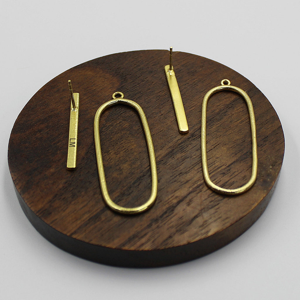 Pendientes MODIGLIANI bañado en oro - Diseño con carácter